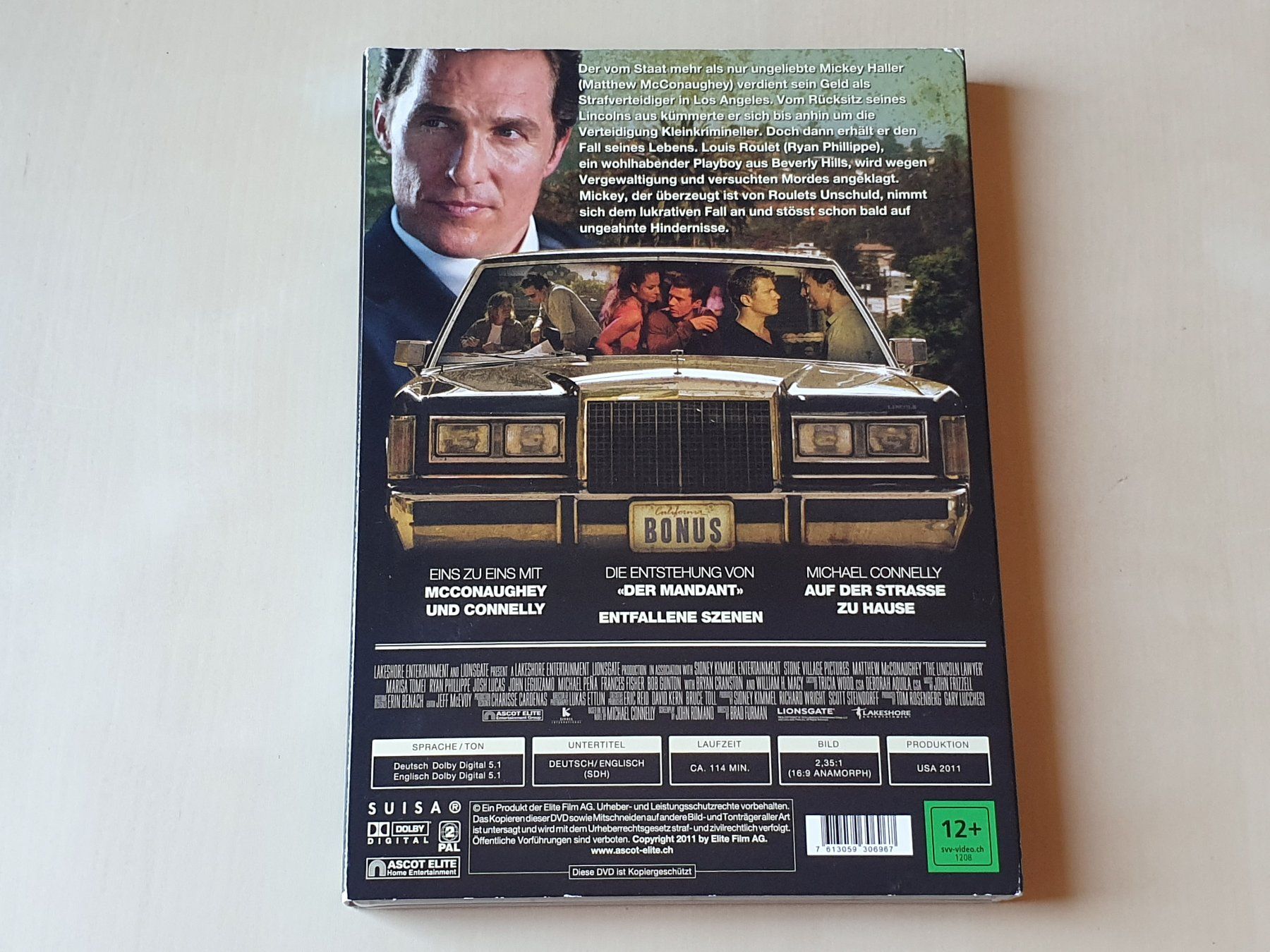 Tutti i DVDs: The Lincoln Lawyer – Usato da Stansstad venduto da collectorsshop 1