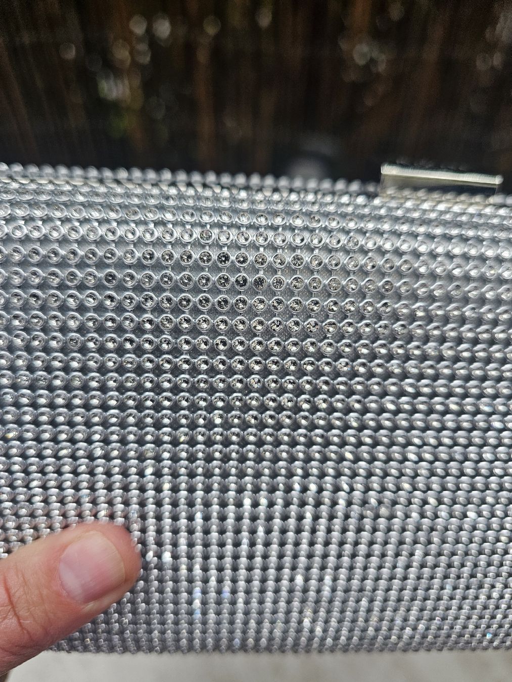 Borse da donna: Edle Abendtasche / Clutch Silber und Strass – Usato da Bern venduto da Oscarella 6