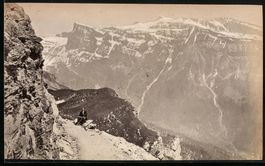 Fotografie Gemmipass, Blick vom Pass auf