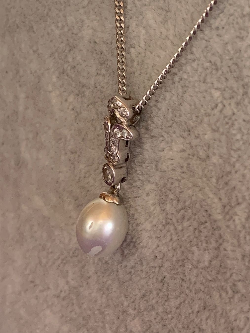 Catenine: Panzerkette Silber Perlenanhänger (48cm) – Usato da Laufen venduto da Bellavitaboom 6
