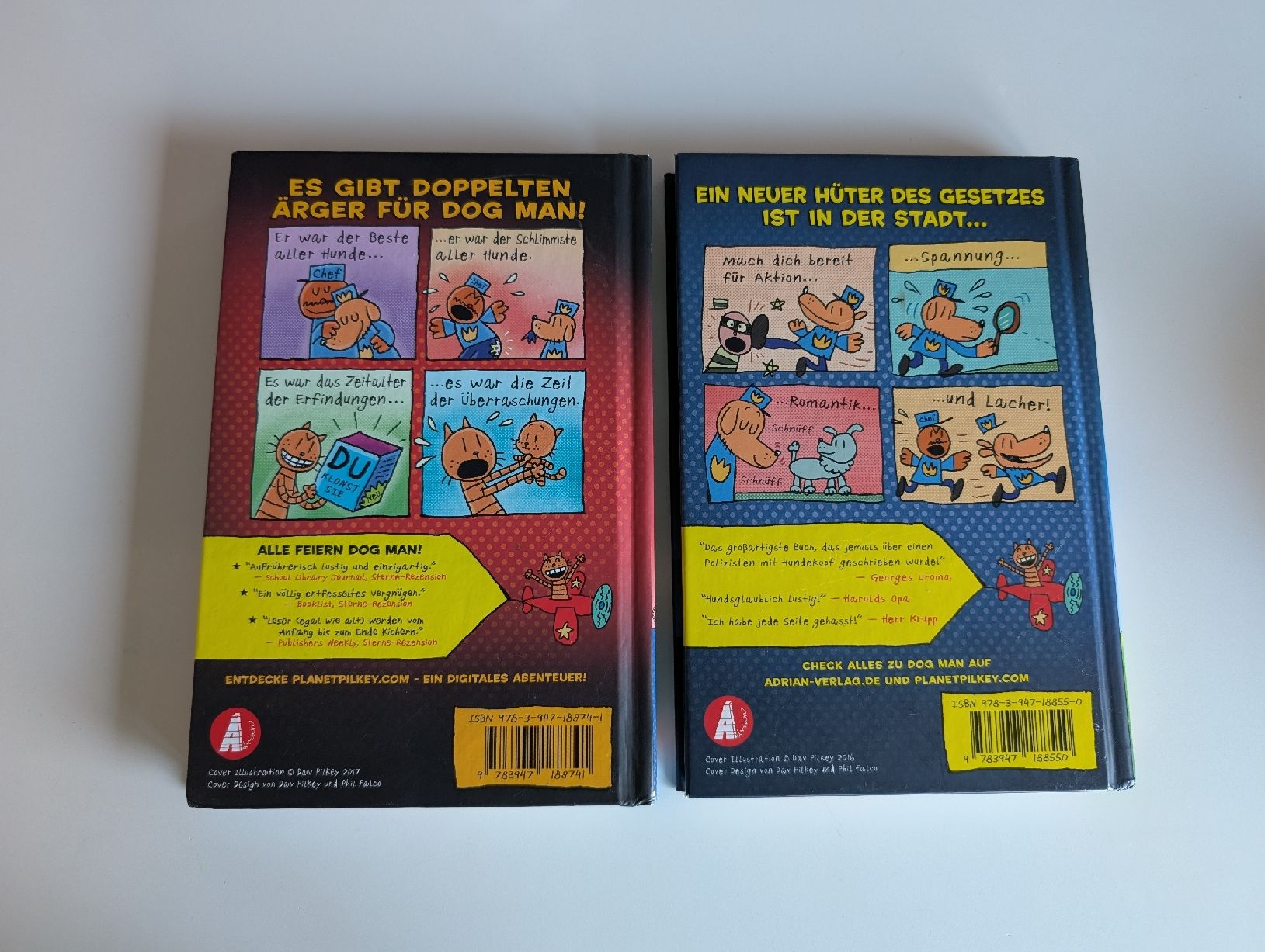 Bücher: 2 Dog Man Comics, Dav Pilkey, Superhelden Abenteuer 1&2 – Neu (gemäss Beschreibung) aus Wädenswil von  1