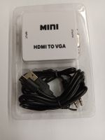 Mini HDMI zu VGA Adapter Konverter Audio 1080P Neu OVP