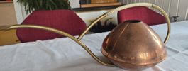 Seltene Vintage-Giesskanne aus Kupfer und Messing 