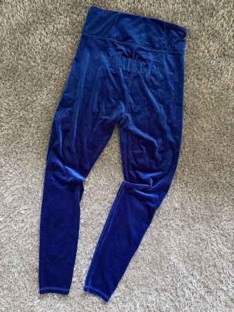 Juicy Couture Sport Blue Velour Leggings, Size M