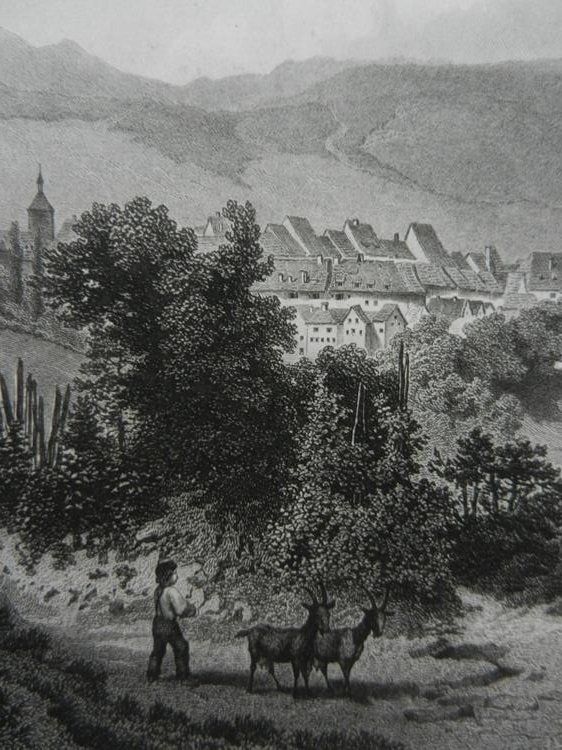 Gravures: Liestal Basel Landschaft Rohbock – D'occasion à Risch par Antikfee 4
