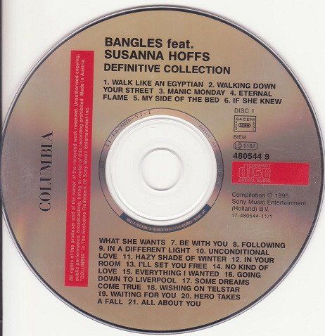 CD: Bangles Featuring Susanna Hoffs – Definitive Collection - b – Usato da Brittnau venduto da Zibu 3