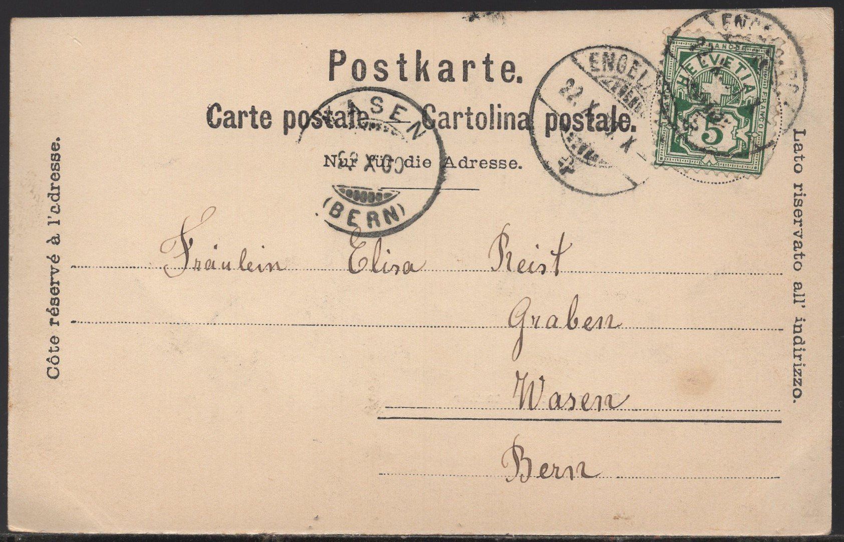 Cartoline postali: Furka - Rhonegletscher   1900 – Usato da Aarau venduto da kufi44 2