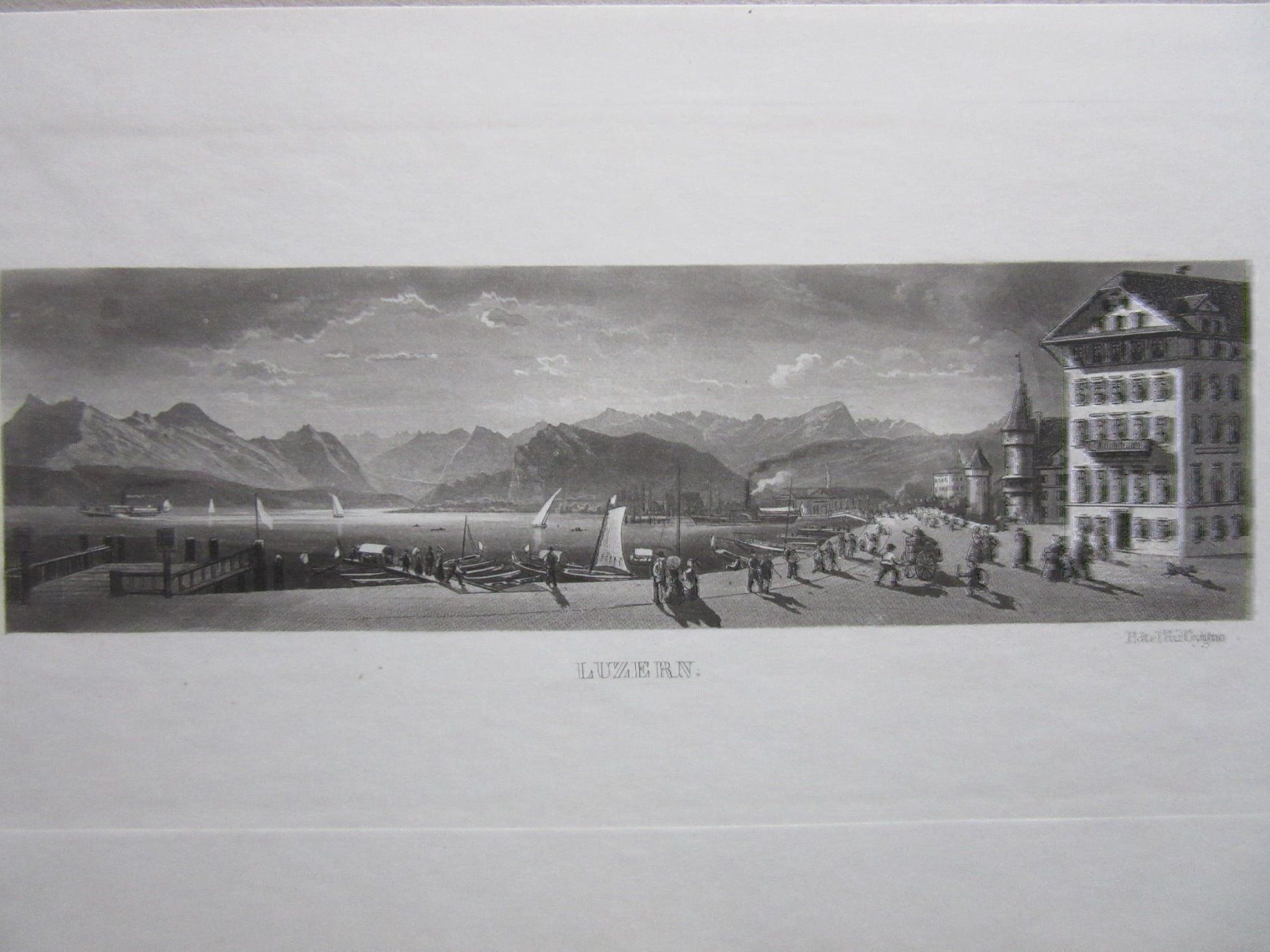 Incisioni: LUZERN AQUATINTA  AQUATINTA – Usato da Gersau venduto da grafik-kunst