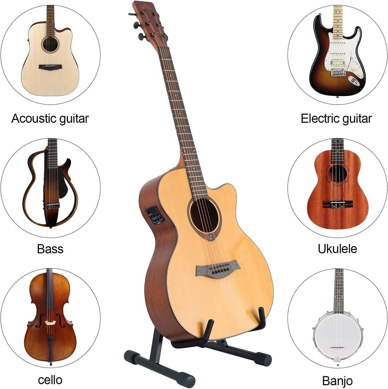Instrumenten-& Notenständer: Akustik Ständer Gitarren Stativ E Gitarre E Bass – Neu (gemäss Beschreibung) aus Kirchdorf AG von  5