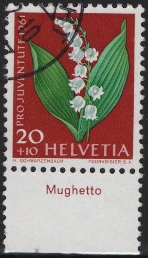 Tutti i francobolli: 20 Rp. Maiglöckchen mit TAB (Mughetto) – Usato da Eglisau venduto da Chperfins