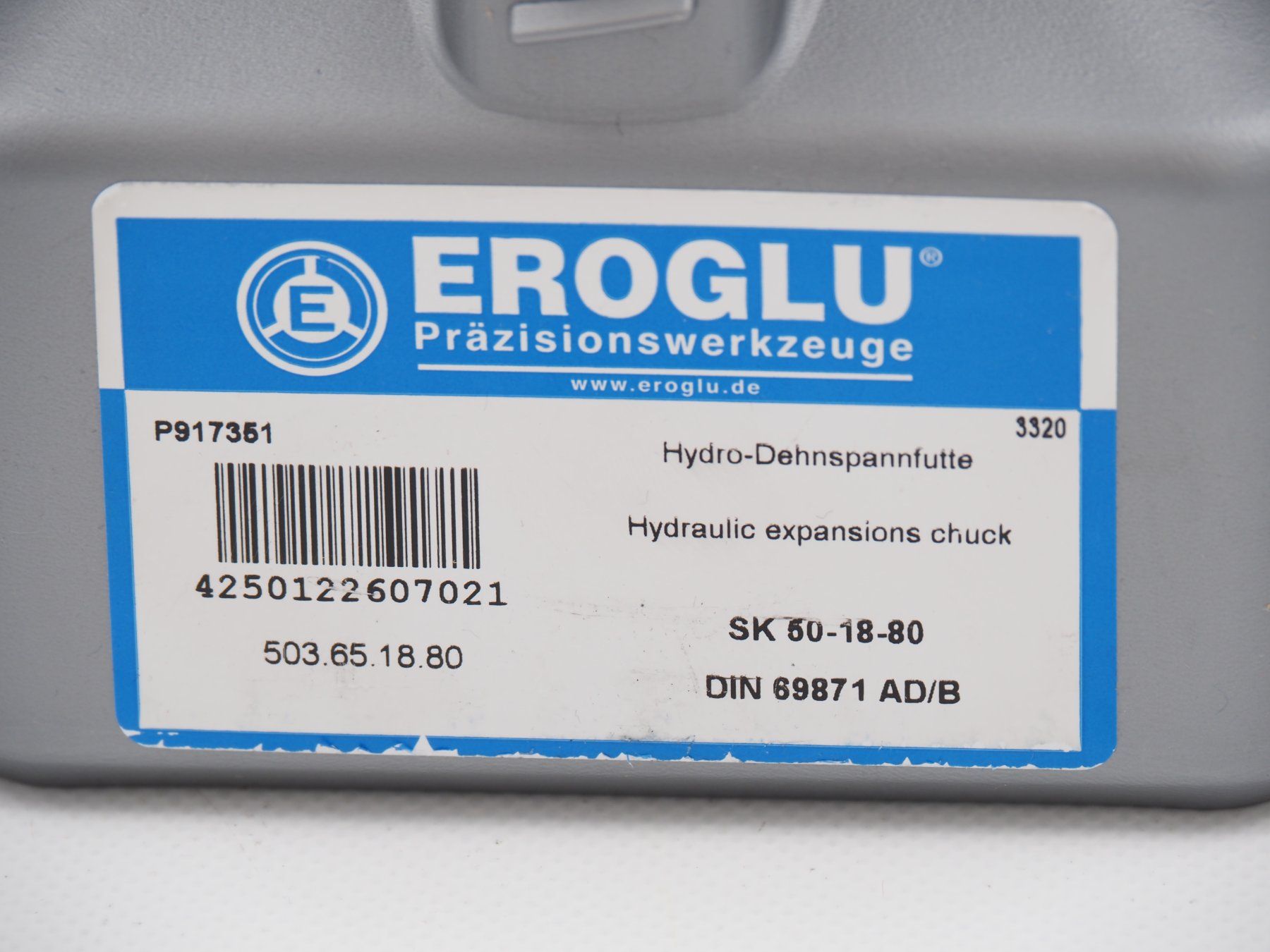 Tutti gli attrezzi: EROGLU Hydro-Dehnspannfutter, SK50-18-80 (20805) – Nuovo e nell'imballaggio originale da Zürich venduto da fundsachenverkauf 2