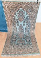 Seidenteppich 165*90cm handg.frisch prof.gewaschen blau
