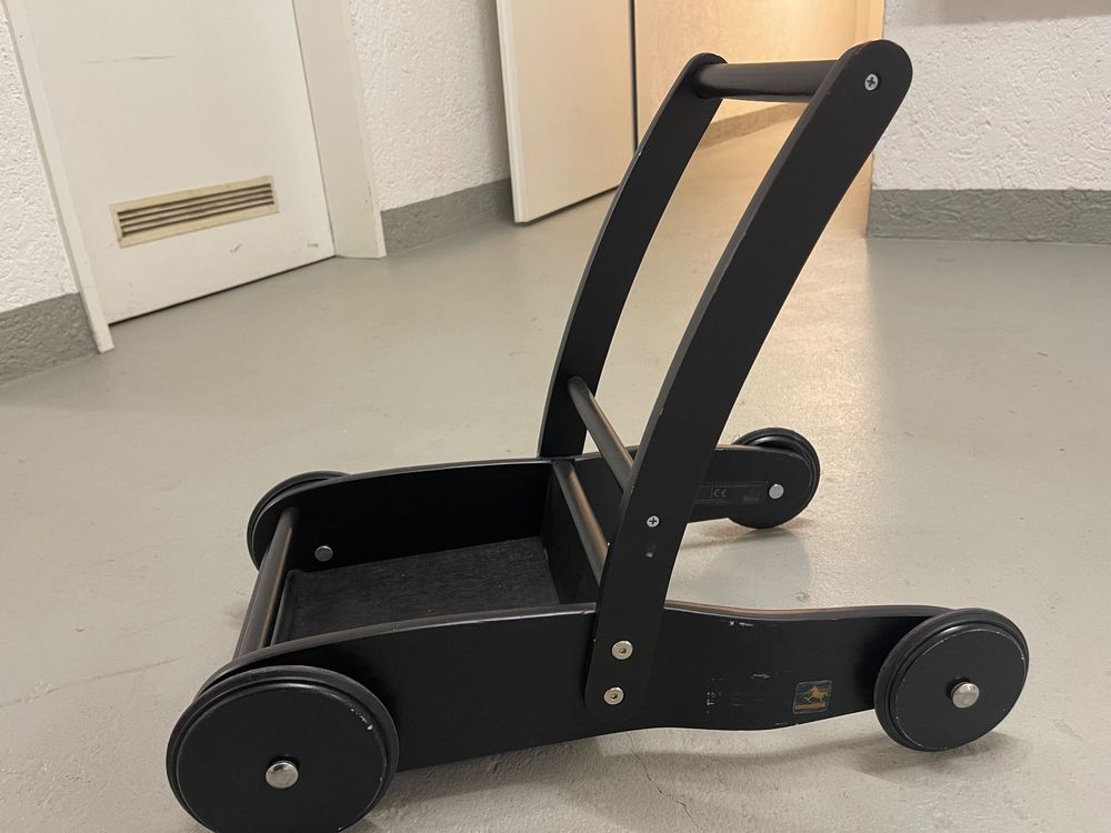 Lauflernwagen Aus Holz Würfel 33x33x47 Cm - Lernwagen Für Babys Ab 1 Jahr