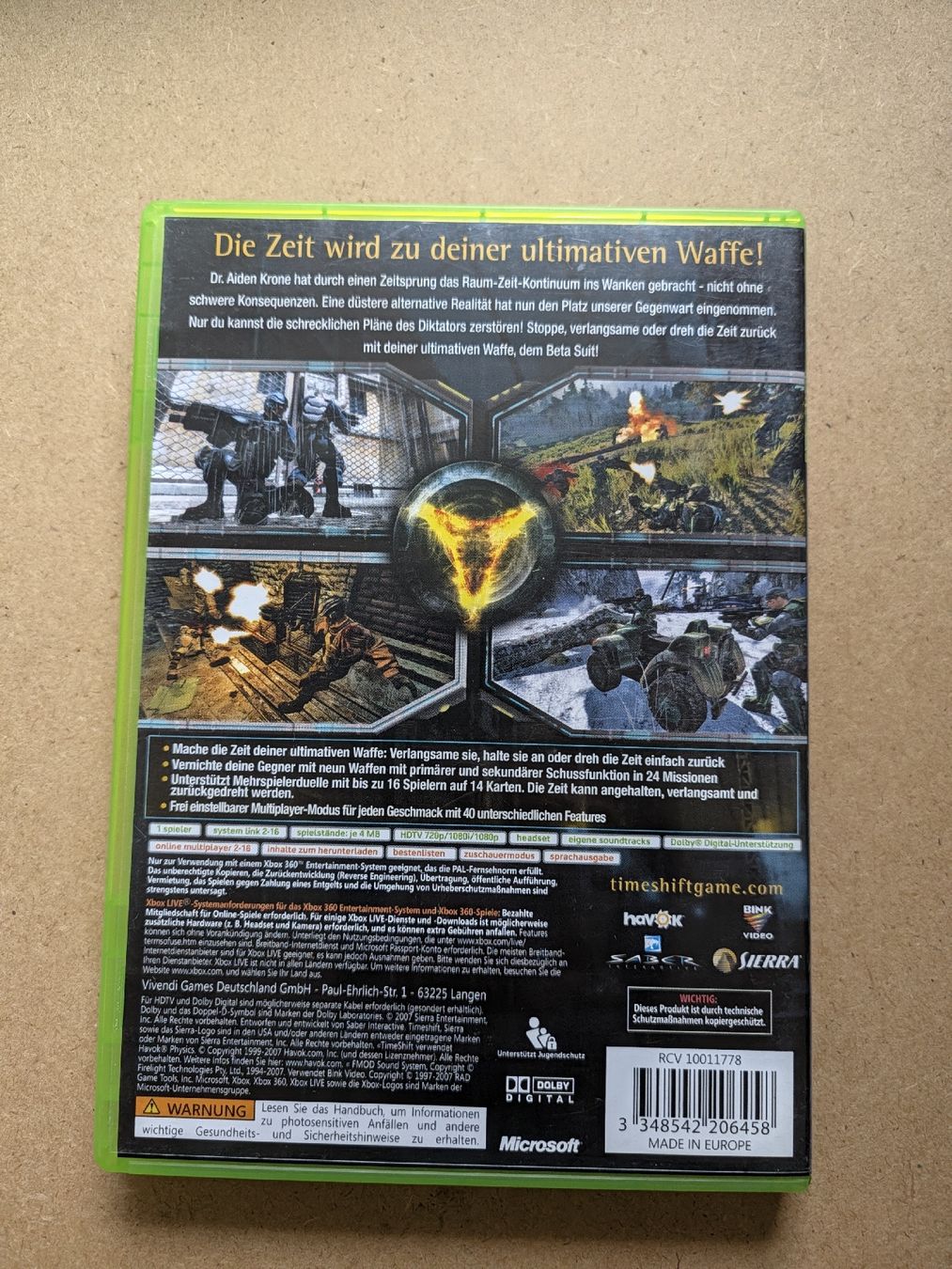 Spiele: TimeShift Xbox 360 – Gebraucht aus Chur von FreakofRarity 1