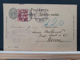 Genf nach Bern, 1897, div. STEMPEL