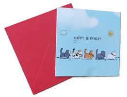 HAPPY BIRTHDAY - Karte Katzen inkl. Kuvert (neu/OVP)