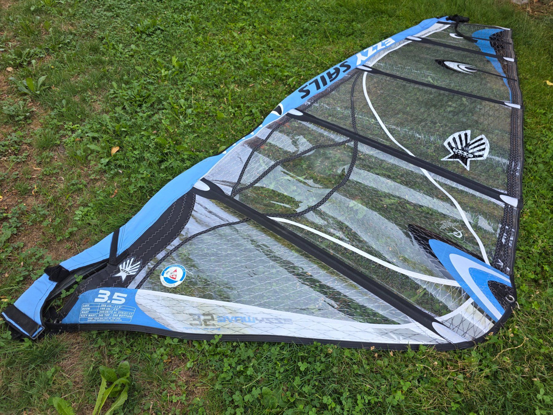 Surf: Windsurfsegel Ezzy Wave SE 3,5 – Usato da Buchs SG venduto da swisssurfer007