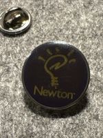 Pin Apple Newton Logo blau rund gebraucht