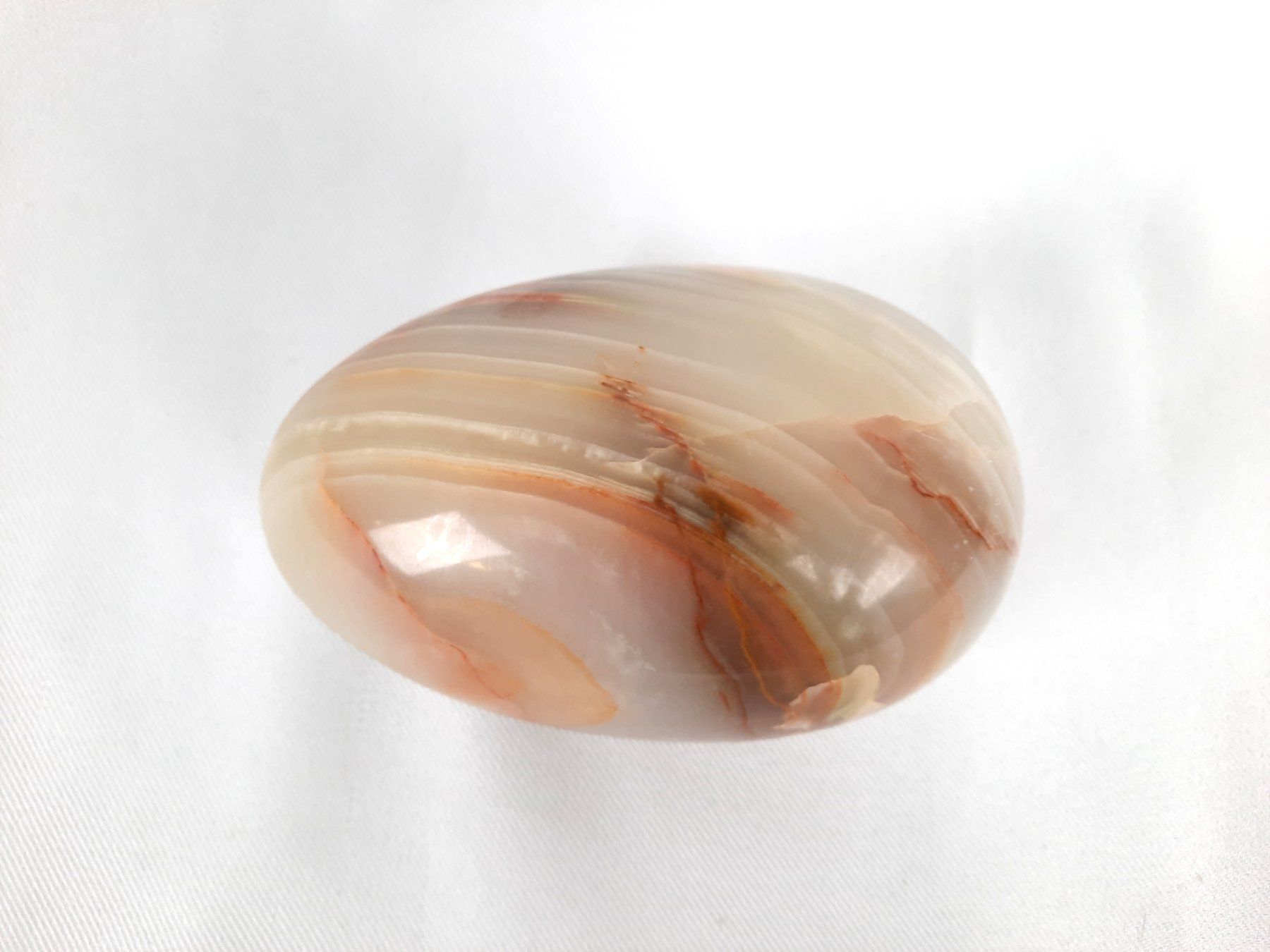 Mineralien & Heilsteine: Onyx Marmor Ei - ca 14 cm hoch – Gebraucht aus Beinwil am See von Restwert_Beinwil 1