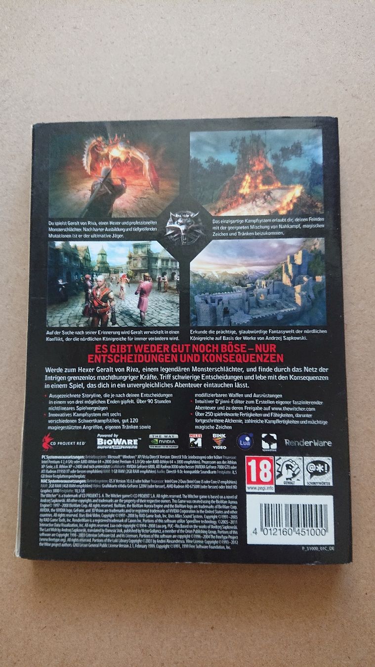 Giochi: The Witcher Enhanced Edition PC/Mac DVD-ROM – Usato da Chur venduto da FreakofRarity 1