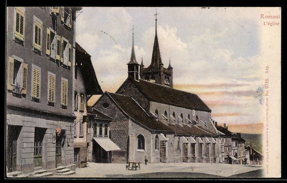 Cartoline postali: AK Romont, L`église – Usato da Berlin venduto da bartko-reher