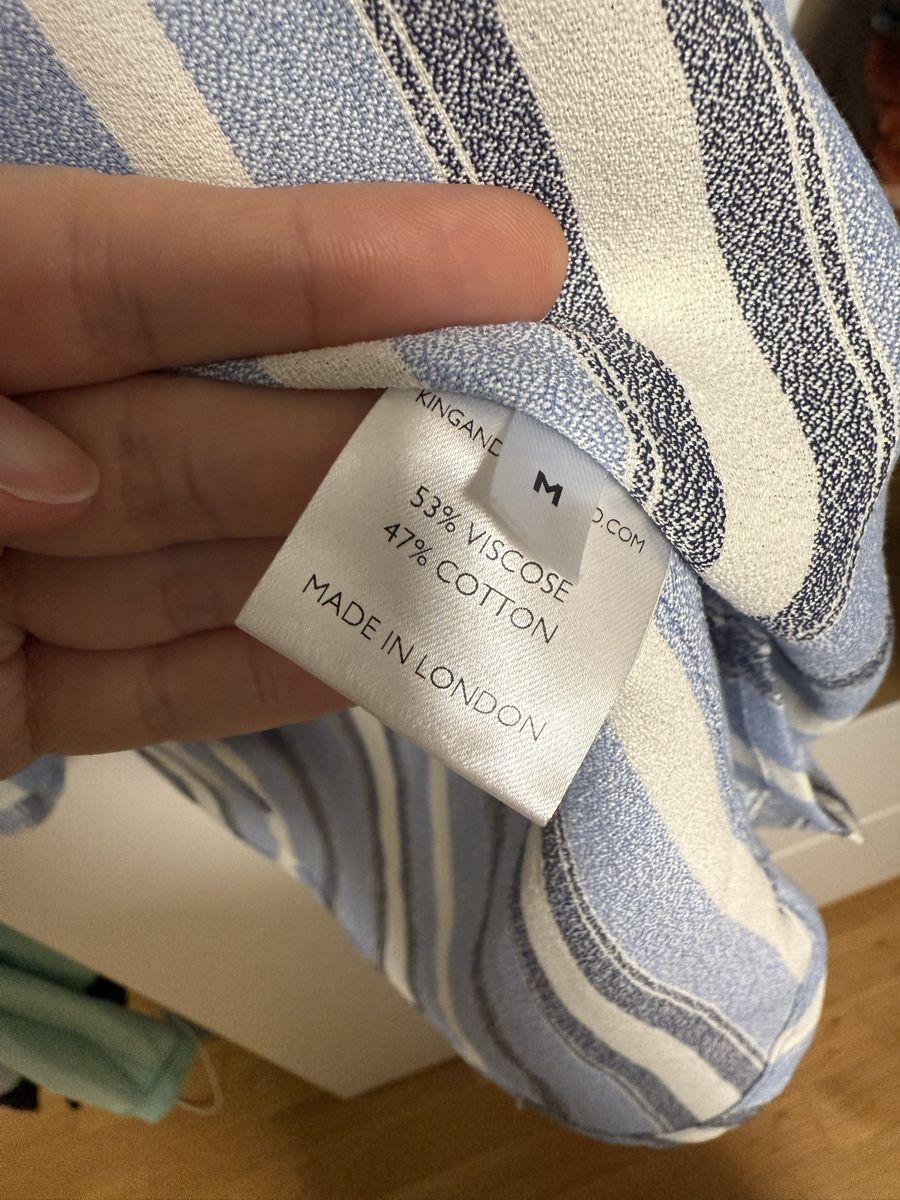 Camicie: King & Tuckfield Oversized Gestreiftes / Stripe Viskose Hemd – Nuovo (secondo la descrizione) da Kaltbrunn venduto da LuxShop 4