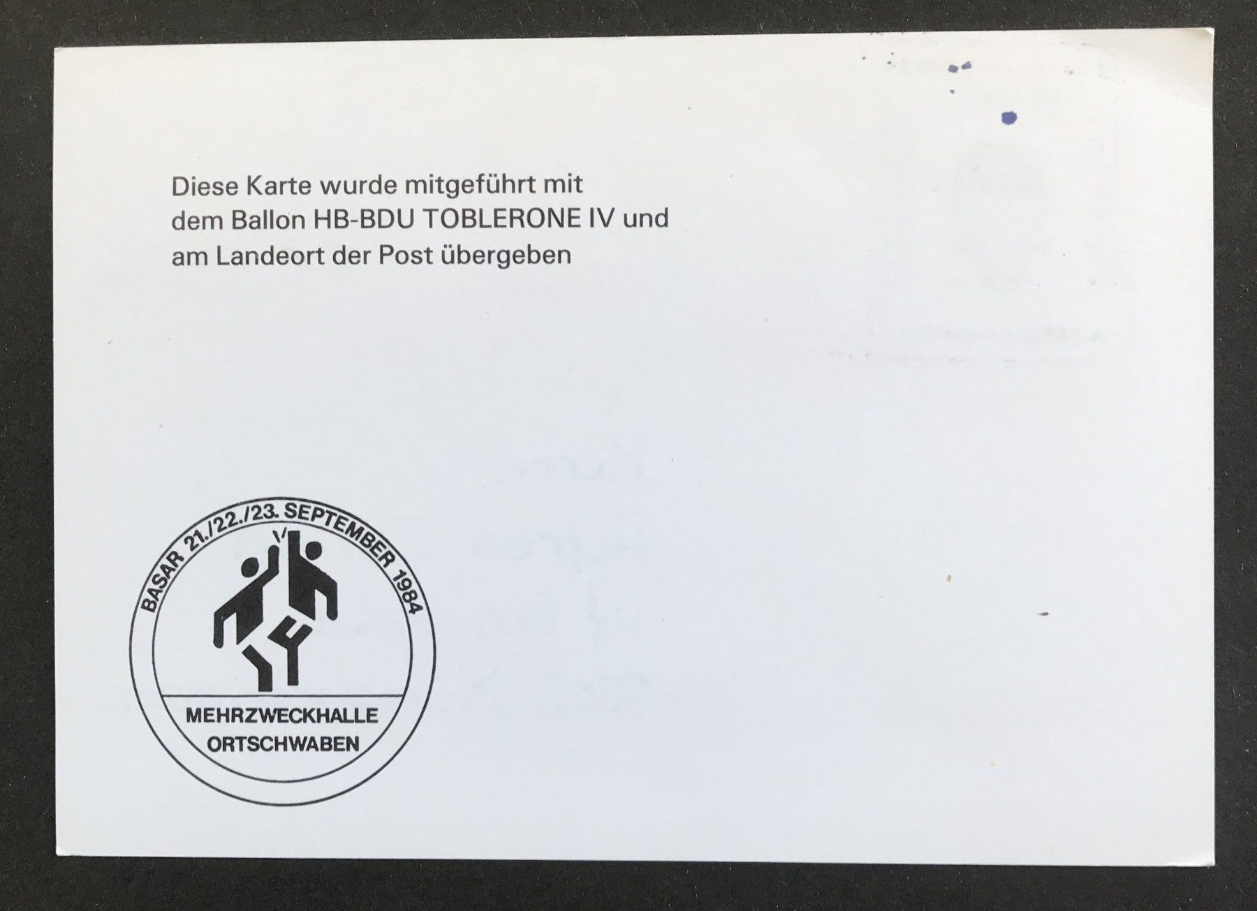 Tutti i francobolli: BALLONKARTE – Usato da Ostermundigen venduto da Kari1937 1