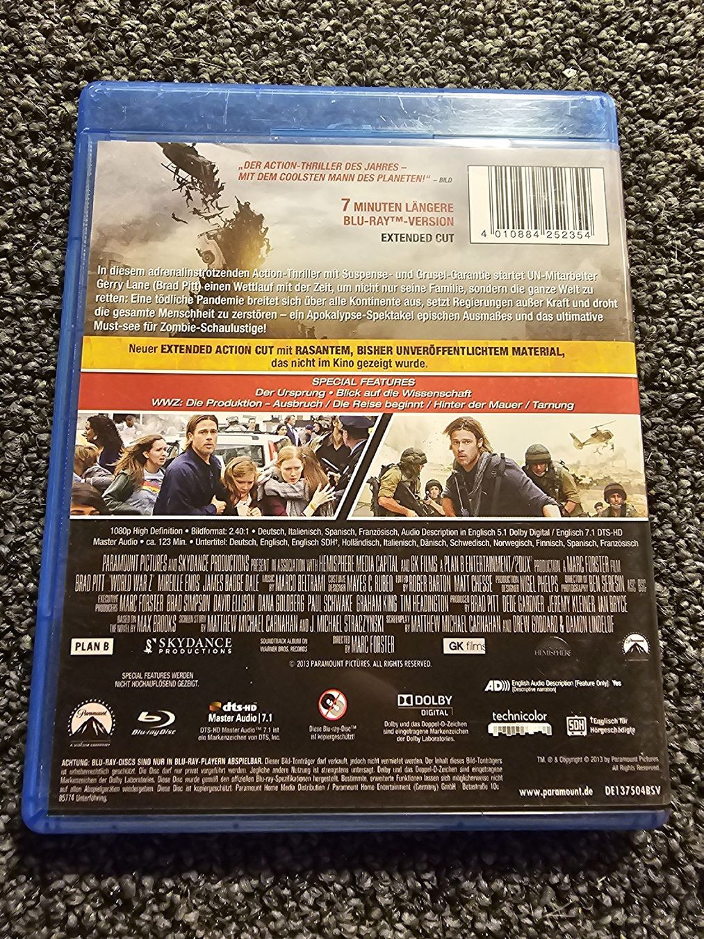 Tutti i DVDs: Blu-ray Film World War Z  – Usato da Ruswil venduto da jan_bxl5 1