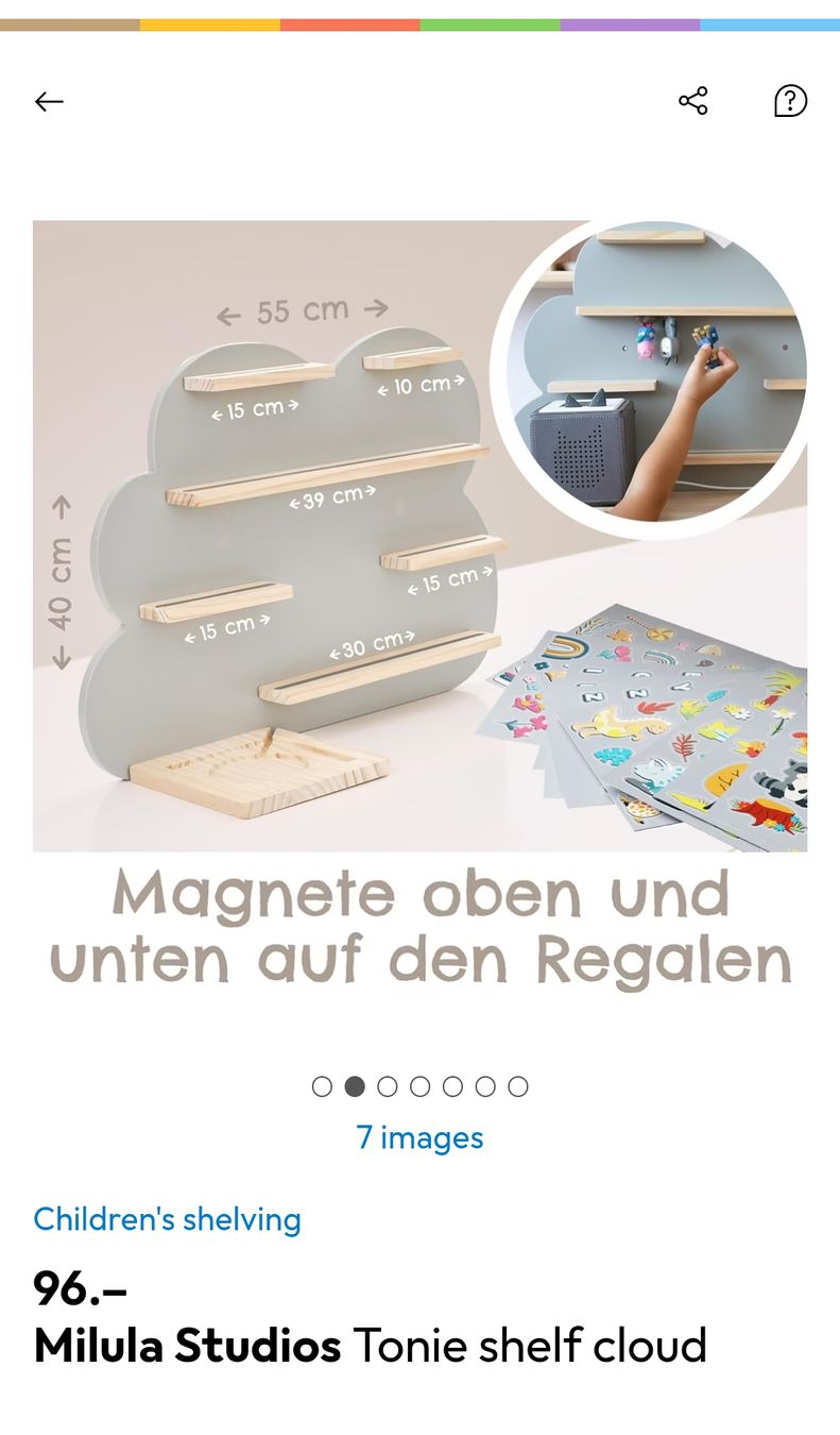 Regale: Milula Studios Tonie Regal Wolke grau – Gebraucht aus Müswangen von man_5qt2 4