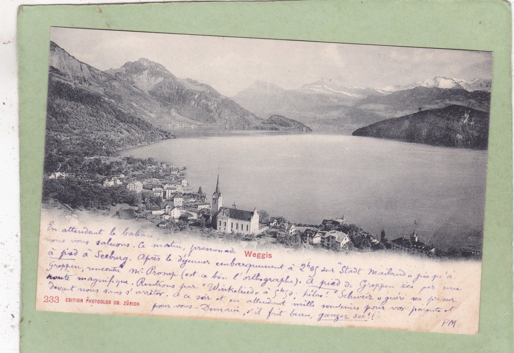 Ansichtskarten: Weggis 1900  UPU Briefmarke – Gebraucht aus Herisau von Lisegrat2008