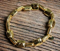 Elastisches Armband, Messing vergoldet