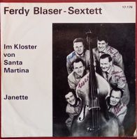 Fredy Blaser Sextett Autogramm signiert Single Hülle