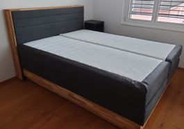 Boxspringbett Echtholz 160 x 200 cm