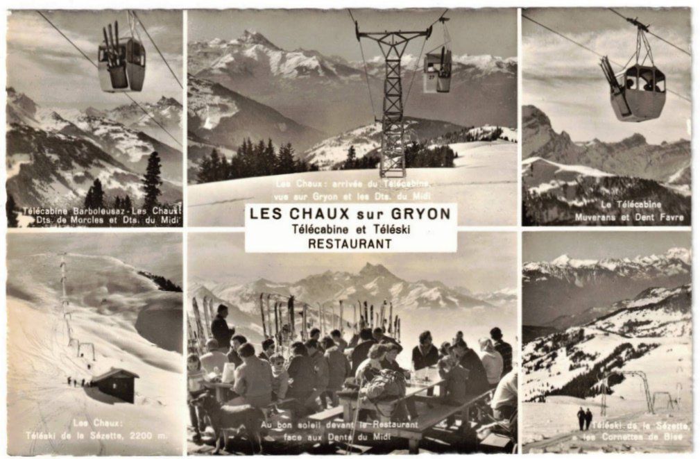 Cartoline postali: Gryon - 6 Bild AK Les Chaux – Usato da Binningen venduto da Mountainrider