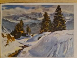 Alte Ansichtskarte "Winterlandschaft" mit Briefmarke,1933
