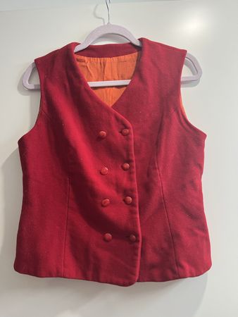 Rote Wollweste - vintage