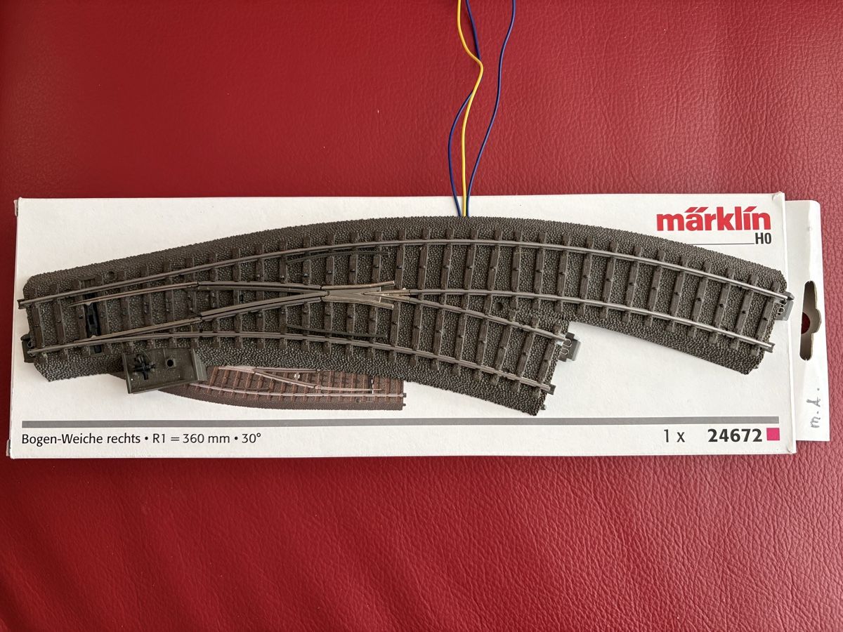 Märklin Modellini di ferrovie: MÄRKLIN 24772 Bogen-Weiche rechts – Usato da Zuzwil SG venduto da Zibu-3