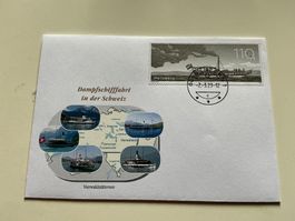 Schweizer Briefmarke Helvetia Dampfschiffahrt, Top Zustand!