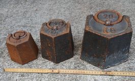 Gewichtssteine 5kg, 10kg, 20kg Gusseisen gebraucht