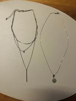 Necklace Bundle Gold Tone Pendants Halsketten 2St Schmuckset