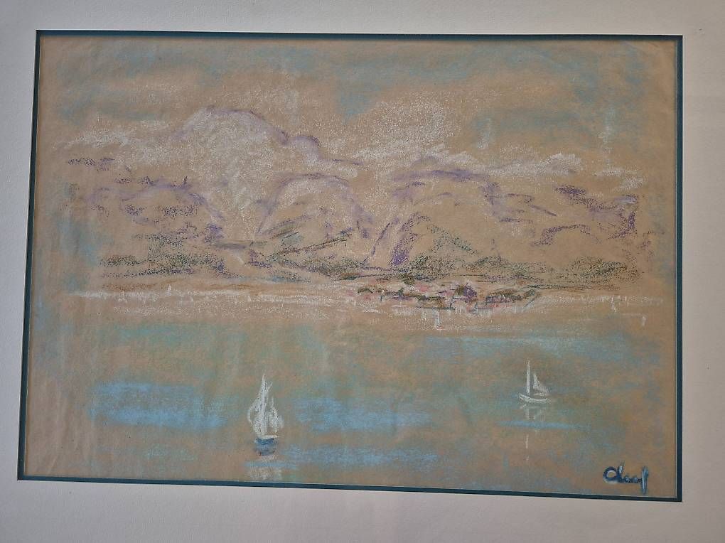 Dipinti: Tableau lac et montagne – Usato da Chavannes-de-Bogis venduto da sbioley 1