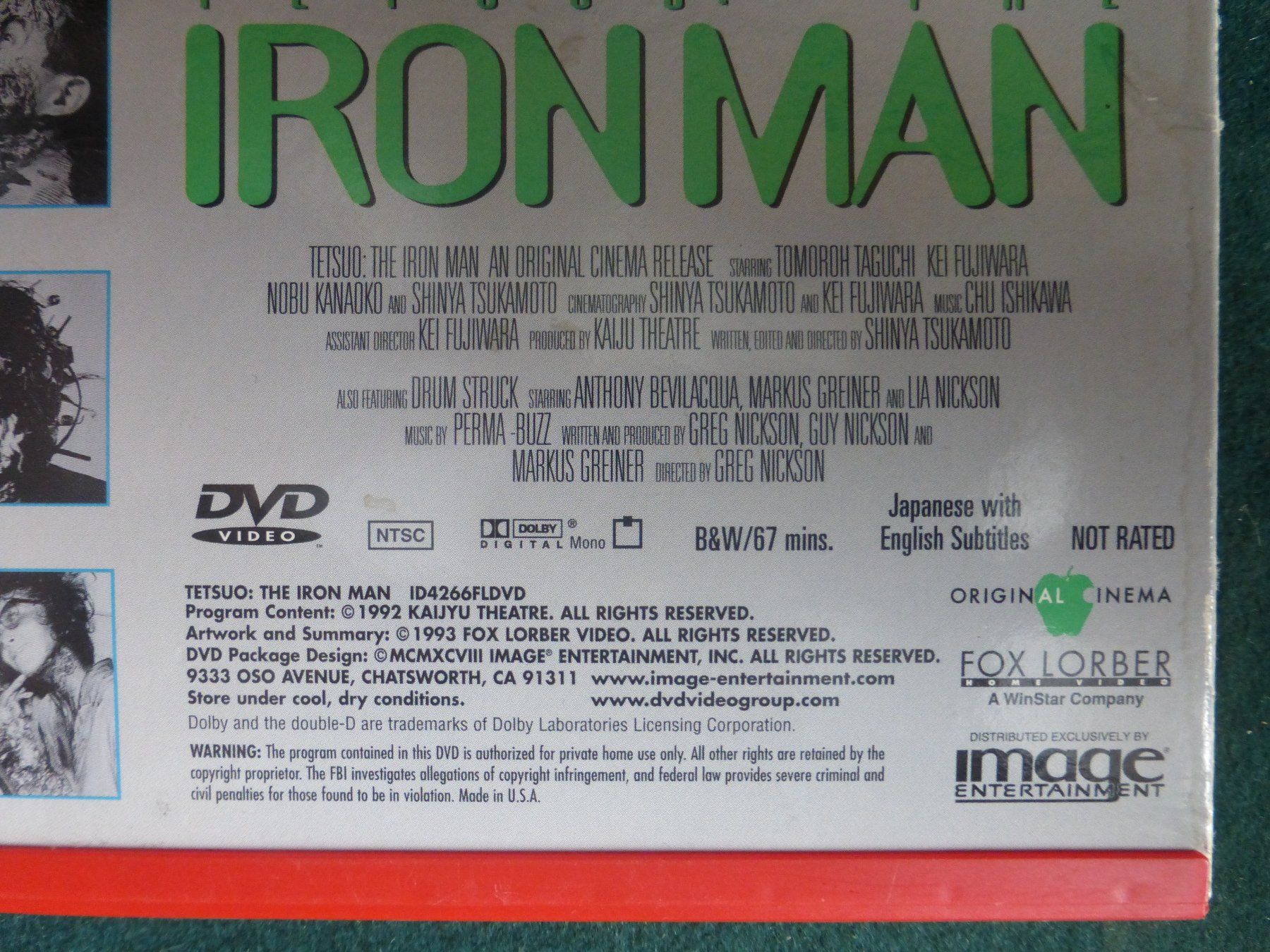 Tutti i DVDs: Tetsuo the iron man Horror Japan – Usato da Zumikon venduto da psisound 2