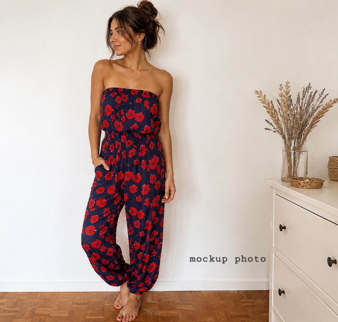 Tute: Combinaison Bustier Fleurie Angie – Usato da Lutry venduto da Sim_Sta 5