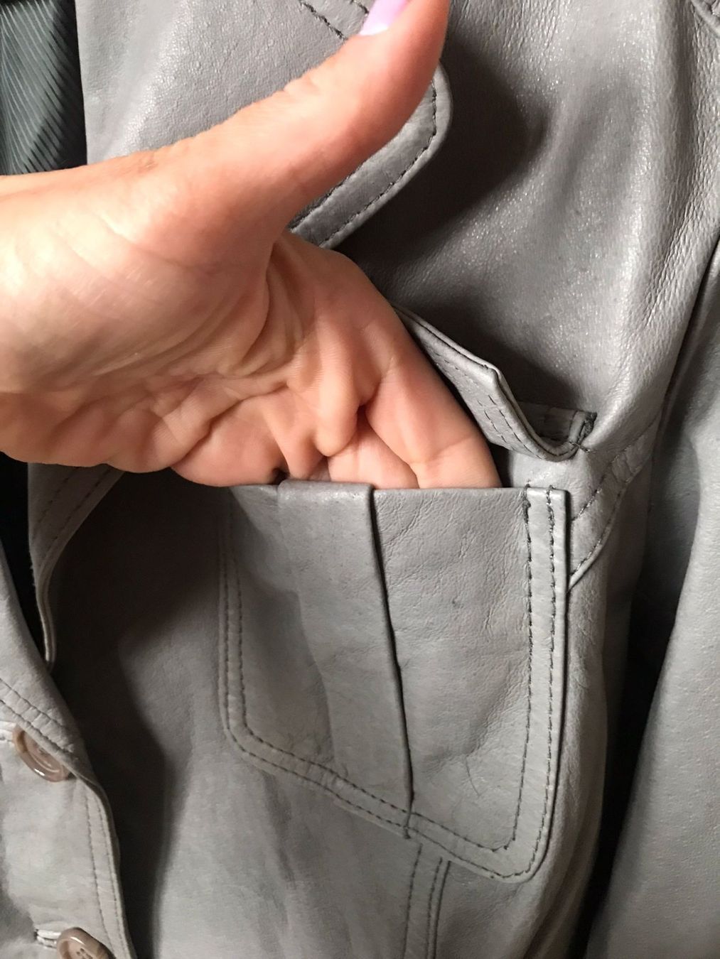 Orsay Giacche: graue Lederjacke Orsay M – Usato da Wallbach venduto da wonderlike 5
