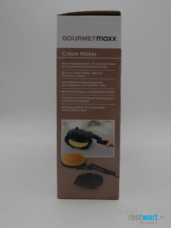 Küchengeräte: GOURMETMAXX Crêpe Maker mit Teigteller – Neu (gemäss Beschreibung) aus Winterthur von Restwert_Winterthur 3