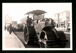 Fotografie Strassenbau, Strassenwalze pl