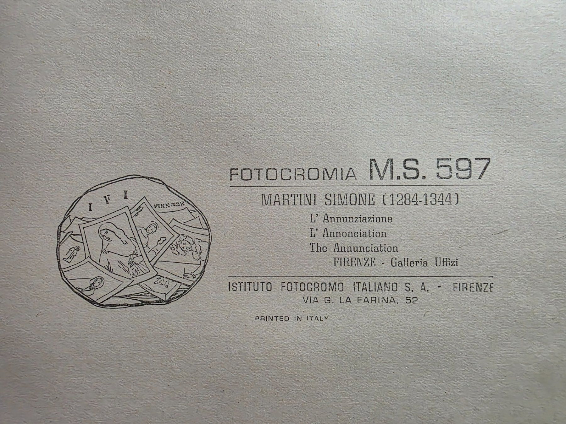 Foto & Immagini: Simone Martini Verkündigungsengel Bild Druck – Usato da Walterswil BE venduto da Lonitti 3