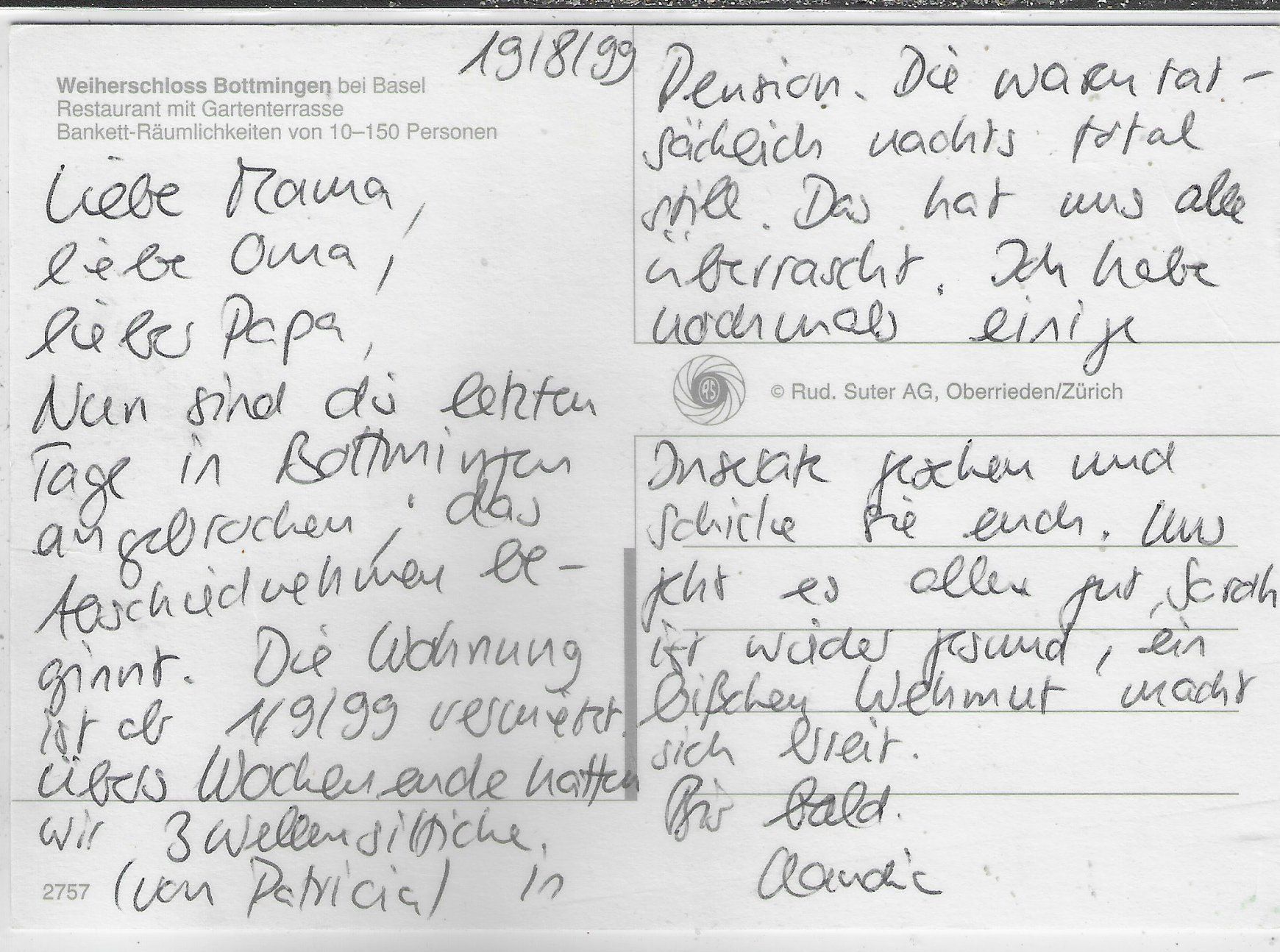 Cartoline postali: Weiherschloss Bottmingen BL – Difettoso da Ettingen venduto da Kartenplanet 1