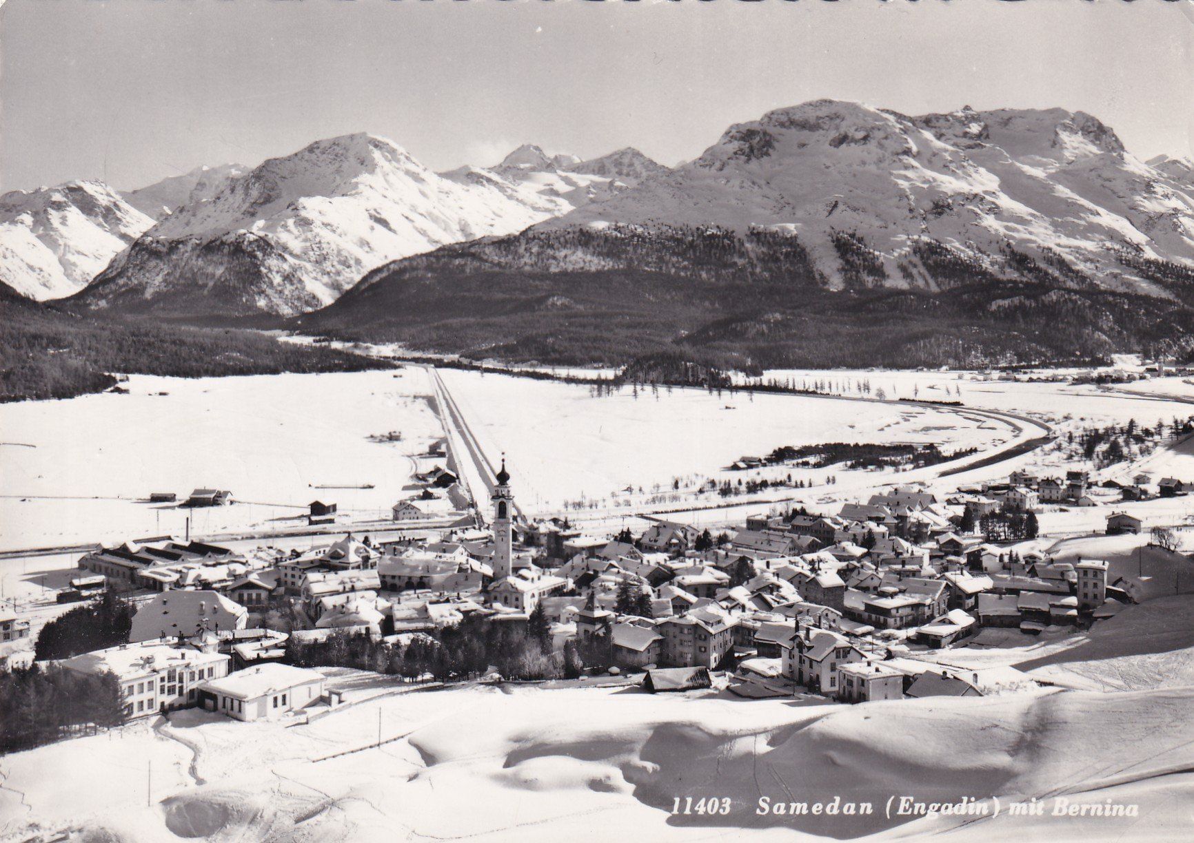 Cartoline postali: Samedan mit Bernina N° 11403  1968 – Usato da Cormoret venduto da Pascalll2001