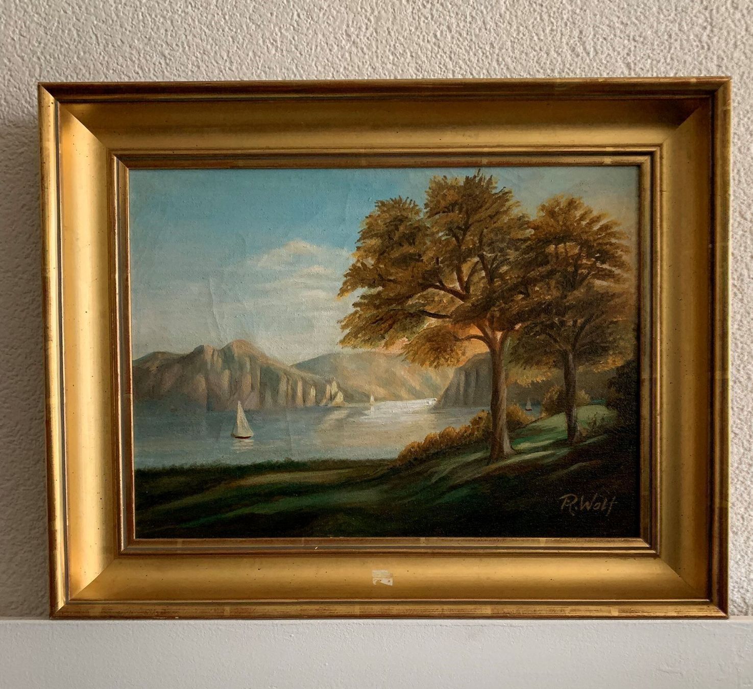 Dipinti: Landschaftsgemälde von R. Wolf – Usato da Biel/Bienne venduto da Katja01112